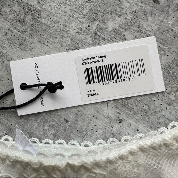 KAT THE LABEL Arabella Lace Thong Ivory Size Small - Picture 5 of 8
